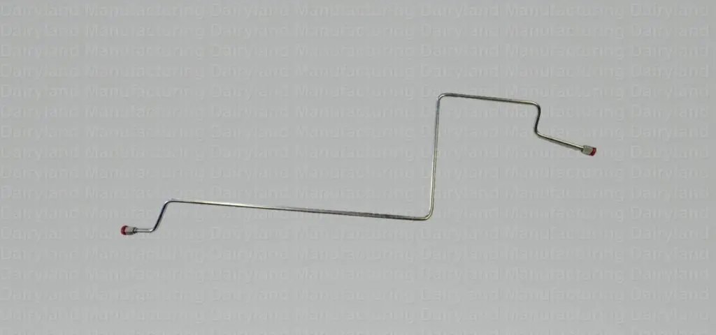 A metal rod with a hook attached to it, measuring approximately 756 millimeters long.